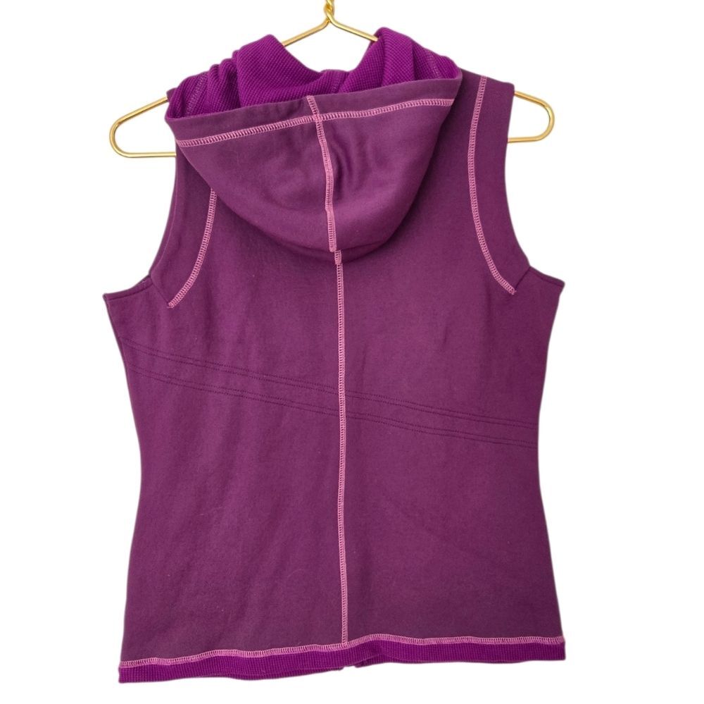 Title Nine Purple Sleeveless Hoodie Vest Medium M Athletic Hiking Gorpcore